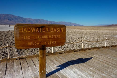 Badwater Basin sign